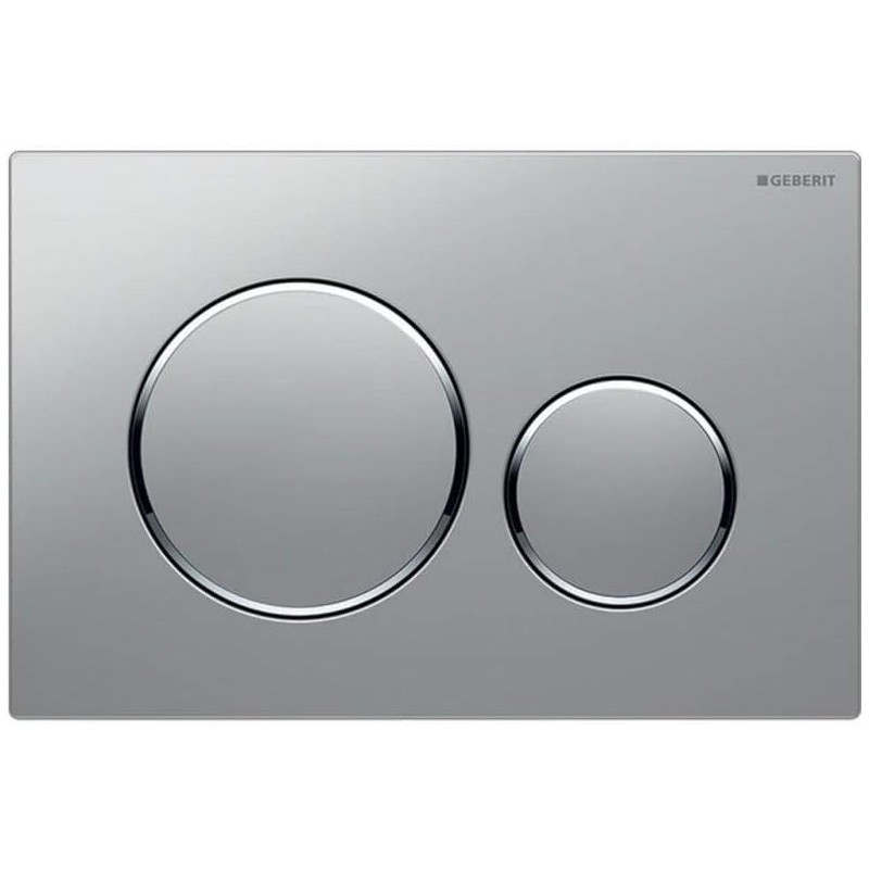 Plaque de commande Geberit Sigma20 Deux clés Chrome / Satin / Chrome - 115.882.KH.1