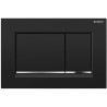 Geberit, Sigma30 Placa de control 115.883.KM.1, para enjuagar a 2 cantidades, color negro, cromo pulido 115883km1
