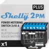 Shelly Plus 2pm 2-canal Relé de transmisión Wi-Fi Control de luces e interruptores para persianas negras