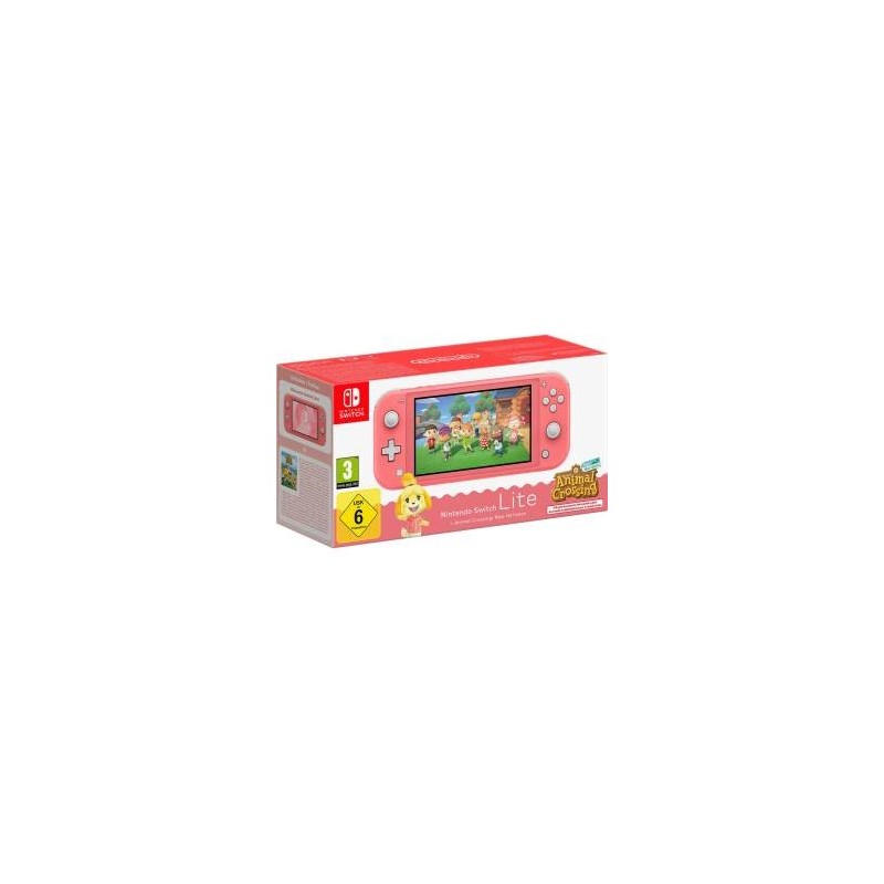 Switch lite Console Animal Crossing Coral