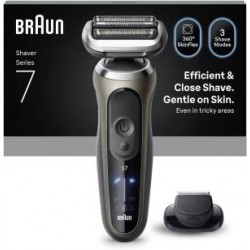 Braun Rasoio Elettrico Serie 7 Wet&Dry 3 Lame 72-C1200S Gold
